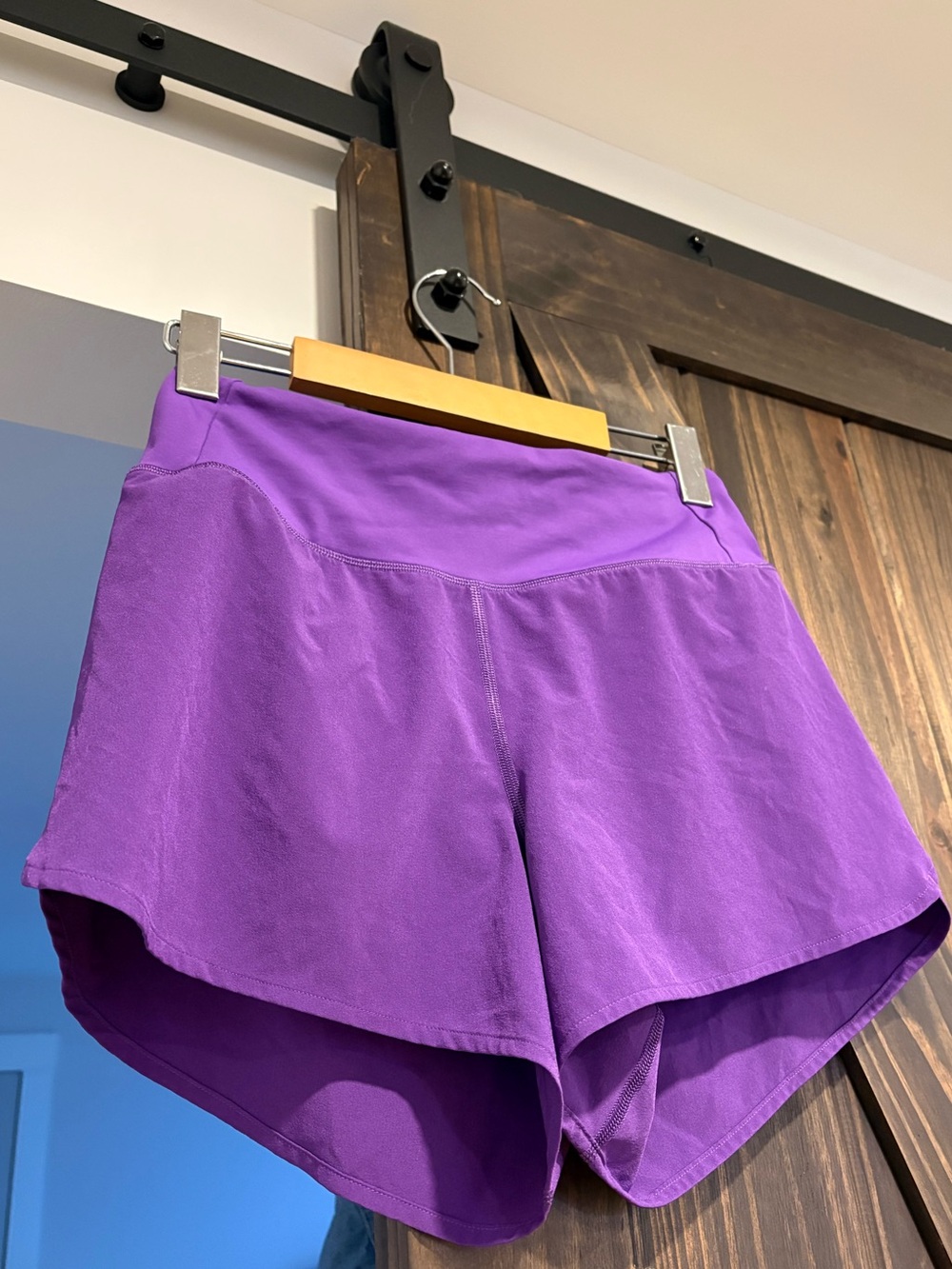 lululemon Purple High-Rise Speed Up Shorts